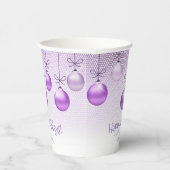Gobelets En Papier Ornements de Noël Purple ID251 (Droite)