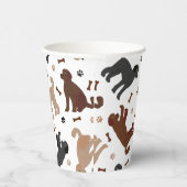 Gobelets En Papier Os et pattes de nouilles de Labradoodle (Droite)