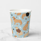 Gobelets En Papier Os et pattes d'or (Gauche)