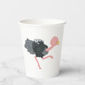Gobelets En Papier Ostrich Running (Recto)