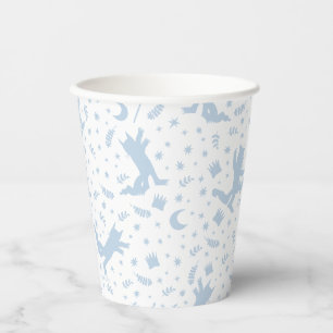 Gobelets En Papier Où les bêtes sauvages fleurs bleues