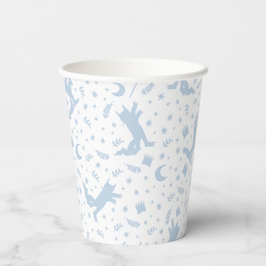 Gobelets En Papier Où les choses sauvages Blue Floral (Verso)