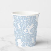 Gobelets En Papier Où les choses sauvages le modèle floral bleu (Droite)