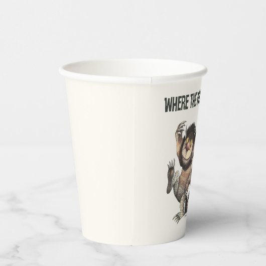 Gobelets En Papier Où les choses sauvages sont des caractères (Droite)