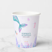 Gobelets En Papier Our Little Mermaid Birthday Party  (Verso)