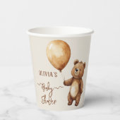 Gobelets En Papier Ours Ballons Nuages Attendre Baby shower Bearly (Verso)