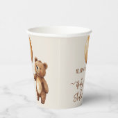 Gobelets En Papier Ours Ballons Nuages Attendre Baby shower Bearly (Droite)