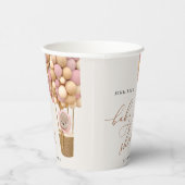 Gobelets En Papier Ours, Ballons roses, Ballons à air chaud, Baby sho (Droite)