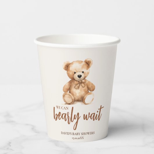 Gobelets En Papier Ours blanc mignon (Verso)