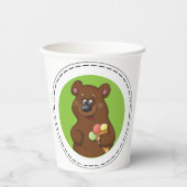Gobelets En Papier Ours Brown Avec Crème Glaciaire (Recto)