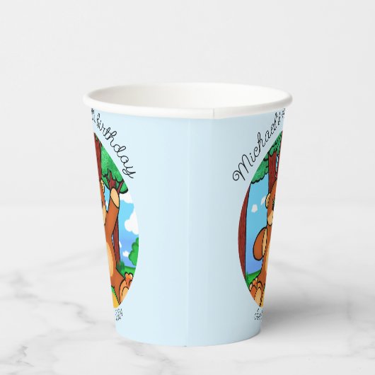 Gobelets En Papier Ours dans les prairies (Droite)