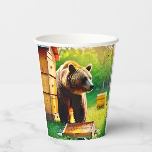 Gobelets En Papier Ours de ruche (Verso)