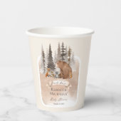 Gobelets En Papier Ours des bois |Animaux Baby shower Bearly Wait Boy (Recto)