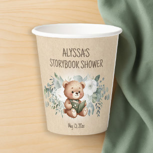 Gobelets En Papier Ours en peluche de conte de fées Baby Shower