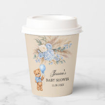 Ours en peluche des Pampas bleues Roses Baby Showe