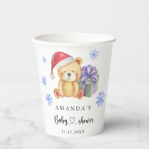 Gobelets En Papier Ours en peluche d'hiver Baby Shower