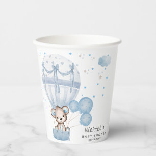 Gobelets En Papier Ours en peluche mignon avec Air Hot Balloon