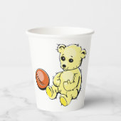 Gobelets En Papier Ours Jaune Teddy (Recto)