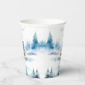 Gobelets En Papier Ours polaire baby shower d'hiver arctique modèle (Droite)