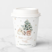 Gobelets En Papier Ours polaire Hiver Baby shower moderne (Recto)