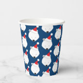 Gobelets En Papier Ours polaire Santa Chapeau animal Noël (Verso)