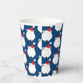 Gobelets En Papier Ours polaire Santa Chapeau animal Noël (Droite)