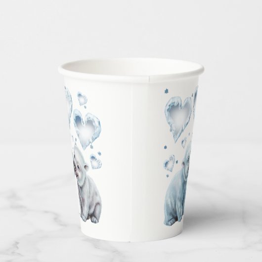 Gobelets En Papier Ours polaires mignons (Droite)