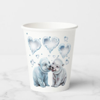 Gobelets En Papier Ours polaires mignons