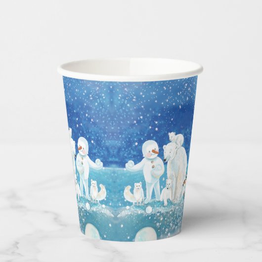 Gobelets En Papier Ours polaires, Renard polaire, Pingouin Empereur & (Gauche)