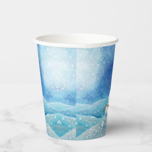 Gobelets En Papier Ours polaires, Renard polaire, Pingouin Empereur & (Droite)