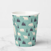 Gobelets En Papier Ours polaires Soirée de Noël (Gauche)