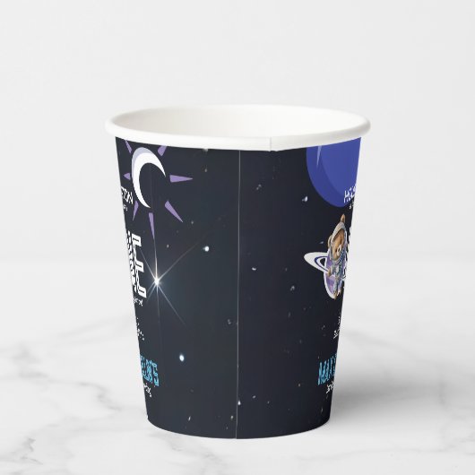 Gobelets En Papier Outer Space Astronaut 1st Birthday (Droite)