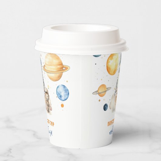 Gobelets En Papier Outer Space Boy 1er Voyage autour du soleil Annive (Droite)