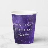 Gobelets En Papier Outer Space Galaxy Party | Kids Astronomy Birthday (Verso)