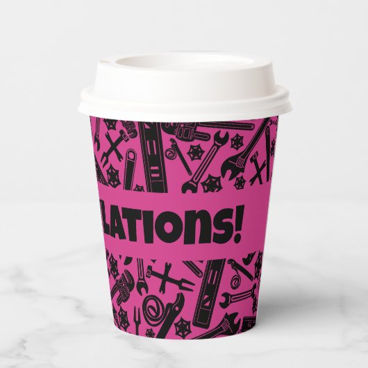 Gobelets En Papier Outils de plomberie, Construction (Verso)