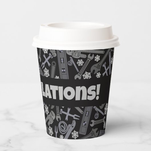 Gobelets En Papier Outils de plomberie, Construction (Verso)