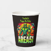 Gobelets En Papier OVNI néon survolent la zone 51 (Verso)