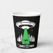 Gobelets En Papier OVNI, OVNI drôle, soucoupe volante, enlèvement d'a (Verso)