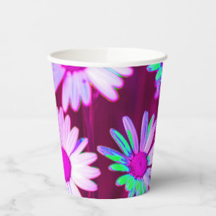 Gobelets En Papier Oxeye Daisy Meadow Pop Art Style