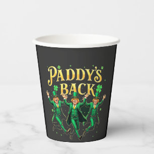 Gobelets En Papier Paddy's Back Funny St Patrick's Day Trump Support