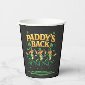 Gobelets En Papier Paddy's Back Funny Trump St Patrick Day Leopard (Recto)