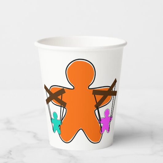 Gobelets En Papier Pain d'épice Marionnette Mastercard Caractères de (Recto)