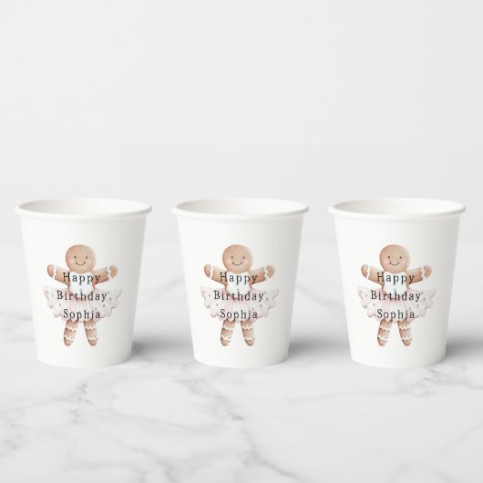 Gobelets En Papier Pain d'épices Fille Ballerina Ballet Anniversaire (Multi)