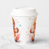 Gobelets En Papier Pain d'épices homme Noël (Gauche)