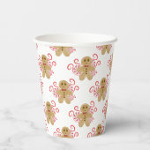 Gobelets En Papier Pain d'épices mignon Homme & Peppermenthe Candy No (Verso)