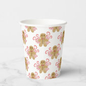 Gobelets En Papier Pain d'épices mignon Homme & Peppermenthe Candy No (Droite)