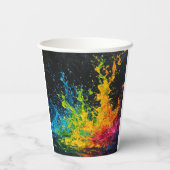 Gobelets En Papier Paint coloré (Verso)