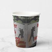 Gobelets En Papier Paintball Anniversaire Partie Camo militaire USA (Droite)