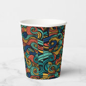 Gobelets En Papier Paisley haché (Droite)