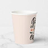 Gobelets En Papier Paix sur Terre Design Floral (Droite)